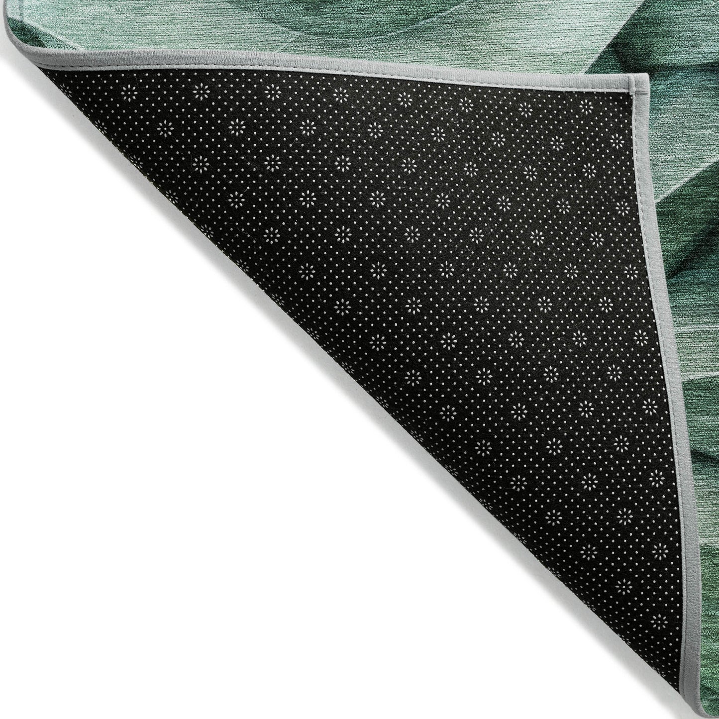 5' X 8' Teal Blue Abstract Washable Indoor Outdoor Area Rug