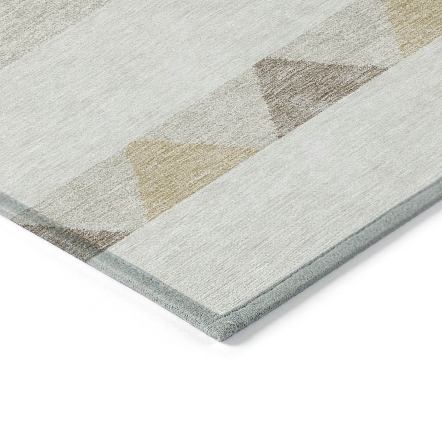 8' X 10' Ivory Beige And Taupe Southwestern Washable Indoor Outdoor Area Rug