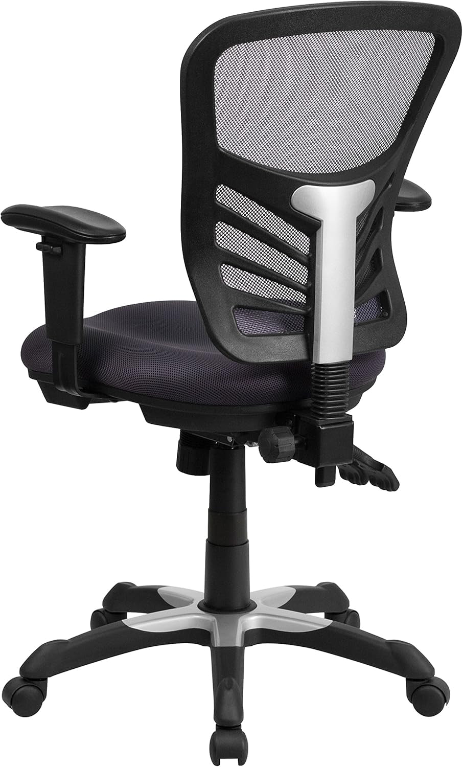 Nicholas Mid-Back Swivel Office and Gaming Chair, Ergonomic Mesh Office Chair with Adjustable Lumbar Support and Height, Dark Gray