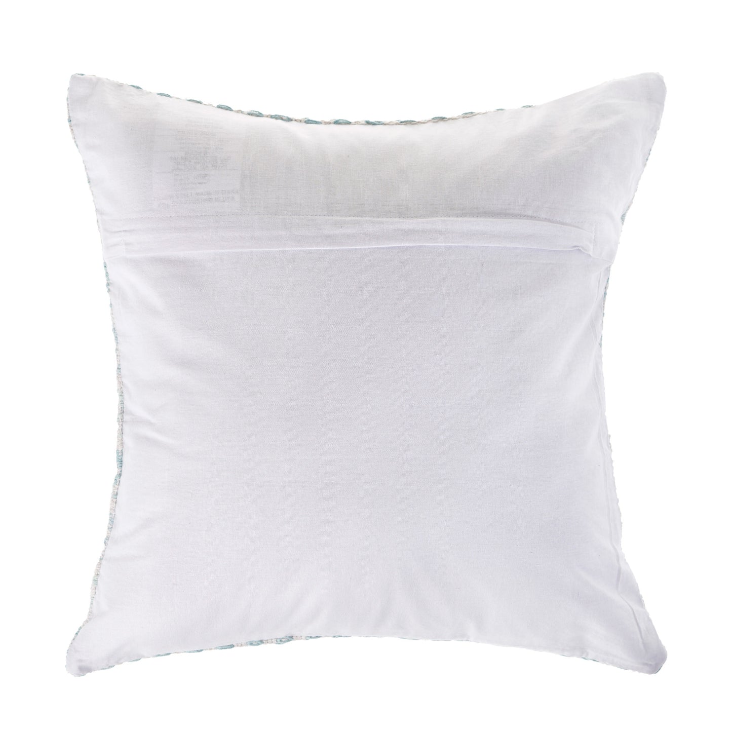 18" Light Blue And White Chevron Cotton Throw Pillow