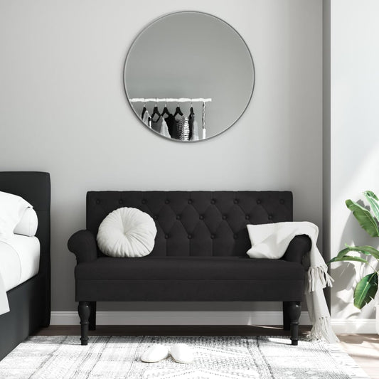 vidaXL Bench with Backrest Upholstered Bench Seating for Living Room Fabric